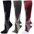 thumbnail image 1 of 3 Pairs Copper Compression Socks for Women & Men Circulation 15-20 mmHg - Better Blood Flow, Swelling , Best Support for Medical, Running, Nursing, 1 of 9