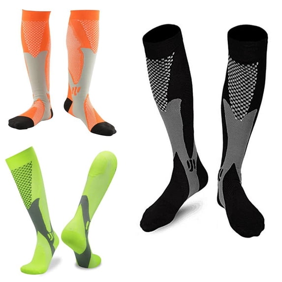3 Pairs Copper Compression Socks for Women & Men Circulation 15-20 mmHg - Better Blood Flow, Swelling , Best Support for Medical, Running, Nursing