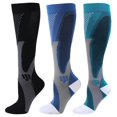thumbnail image 1 of 3 Pairs Copper Compression Socks for Women & Men Circulation 15-20 mmHg - Better Blood Flow, Swelling , Best Support for Medical, Running, Nursing, 1 of 9