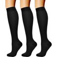 thumbnail image 1 of 3 Pairs Copper Compression Socks for Women & Men Circulation 15-20 mmHg - Better Blood Flow, Swelling , Best Support for Medical, Running, Nursing, 1 of 7