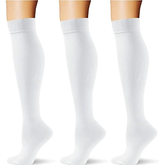 3 Pairs Copper Compression Socks for Women & Men Circulation 15-20 mmhg, Best Support for Medical, Running, Nursing