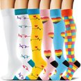 thumbnail image 1 of 3 Pairs Copper Compression Socks for Women & Men Circulation 15-20 mmhg, Best Support for Medical, Running, Nursing, 1 of 7