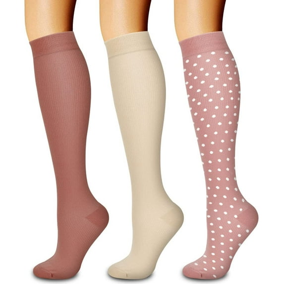 3 Pairs Copper Compression Socks for Women & Men Circulation 15-20 mmhg - Better Blood Flow, Swelling, Best Support for Medical, Running, Nursing