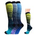 thumbnail image 1 of 3 Pairs Copper Compression Socks for Women & Men Circulation 15-20 mmhg - Better Blood Flow, Swelling, Best Support for Medical, Running, Nursing, 1 of 7