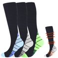 thumbnail image 1 of 3 Pairs Copper Compression Socks for Women & Men Circulation 15-20 mmhg - Better Blood Flow, Swelling, Best Support for Medical, Running, Nursing, 1 of 7
