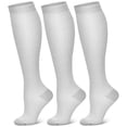 thumbnail image 1 of 3 Pairs Copper Compression Socks for Women & Men Circulation 15-20 mmhg - Better Blood Flow, Swelling, Best Support for Medical, Running, Nursing, 1 of 6