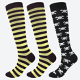 thumbnail image 1 of 3 Pairs Copper Compression Socks for Women & Men Circulation 15-20 mmhg - Better Blood Flow, Swelling, Best Support for Medical, Running, Nursing, 1 of 7