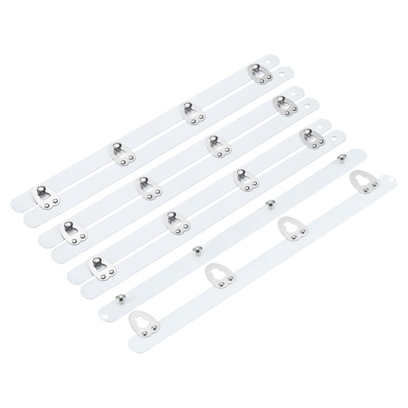 3 Pairs Corset Busk, 7" Metal Spring Steel Boning Support with 4 Buttons 0.5 Width