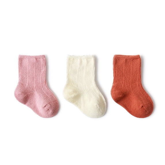 3 Pairs Cotton Socks for Baby Infants Kids Boys Girls 3 Colors Cotton Socks Infants