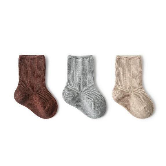 3 Pairs Cotton Socks for Baby Infants Kids Boys Girls 3 Colors Cotton Socks Infants