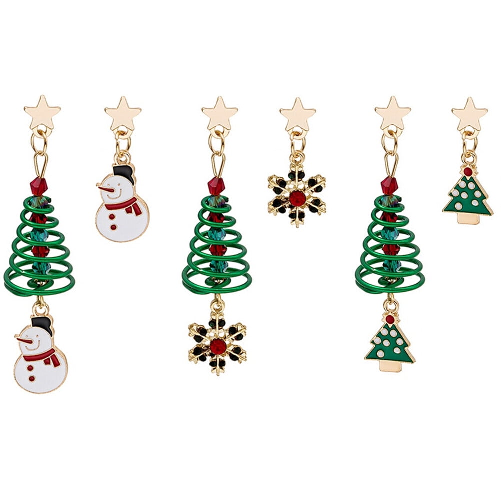 3 Pairs Creative Asymmetric Christmas Earrings Lovely Christmas Dangle Earrings 954529f4 6572 4363 b93a 2914a79dafdd.104bf8442372b7e661c0183bae8e6da6