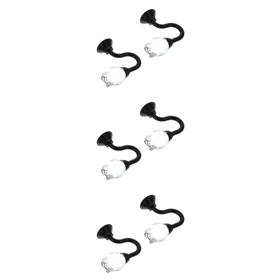 3 Pairs Curtain Ironware Accessories Self Window Making Black