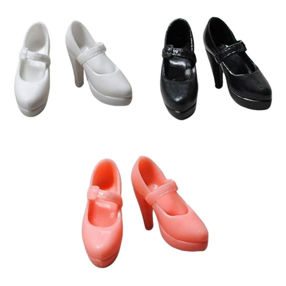 3 Pairs Cute 1/6 Princess Dolls Shoes for Blythe BB Ball Joint Dolls