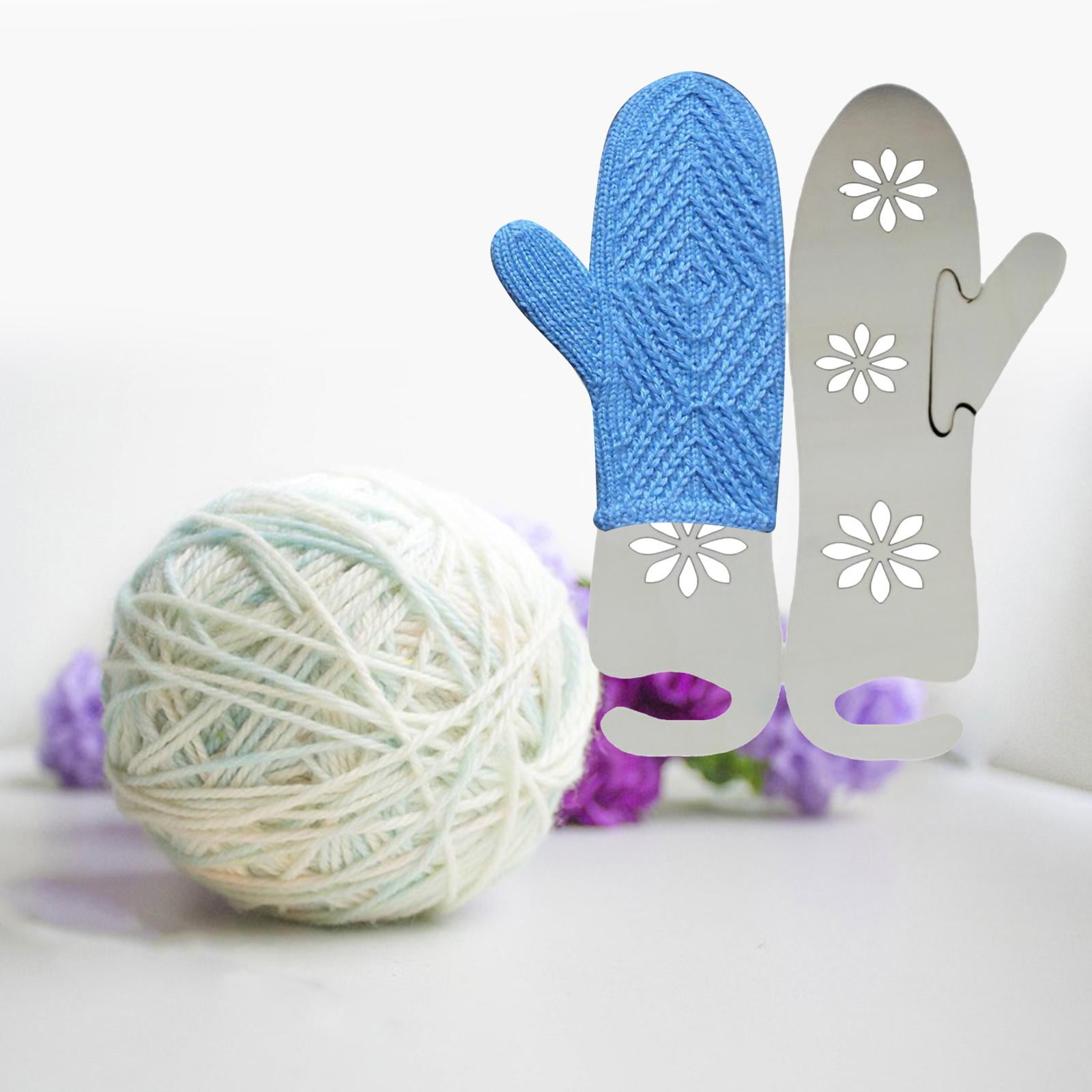 3 Pairs DIY Wooden s Display Handmade Knitting Gloves Tool Weave Yarn Crafts for Handmade Lovers 36x9cm Flower 36x9cm