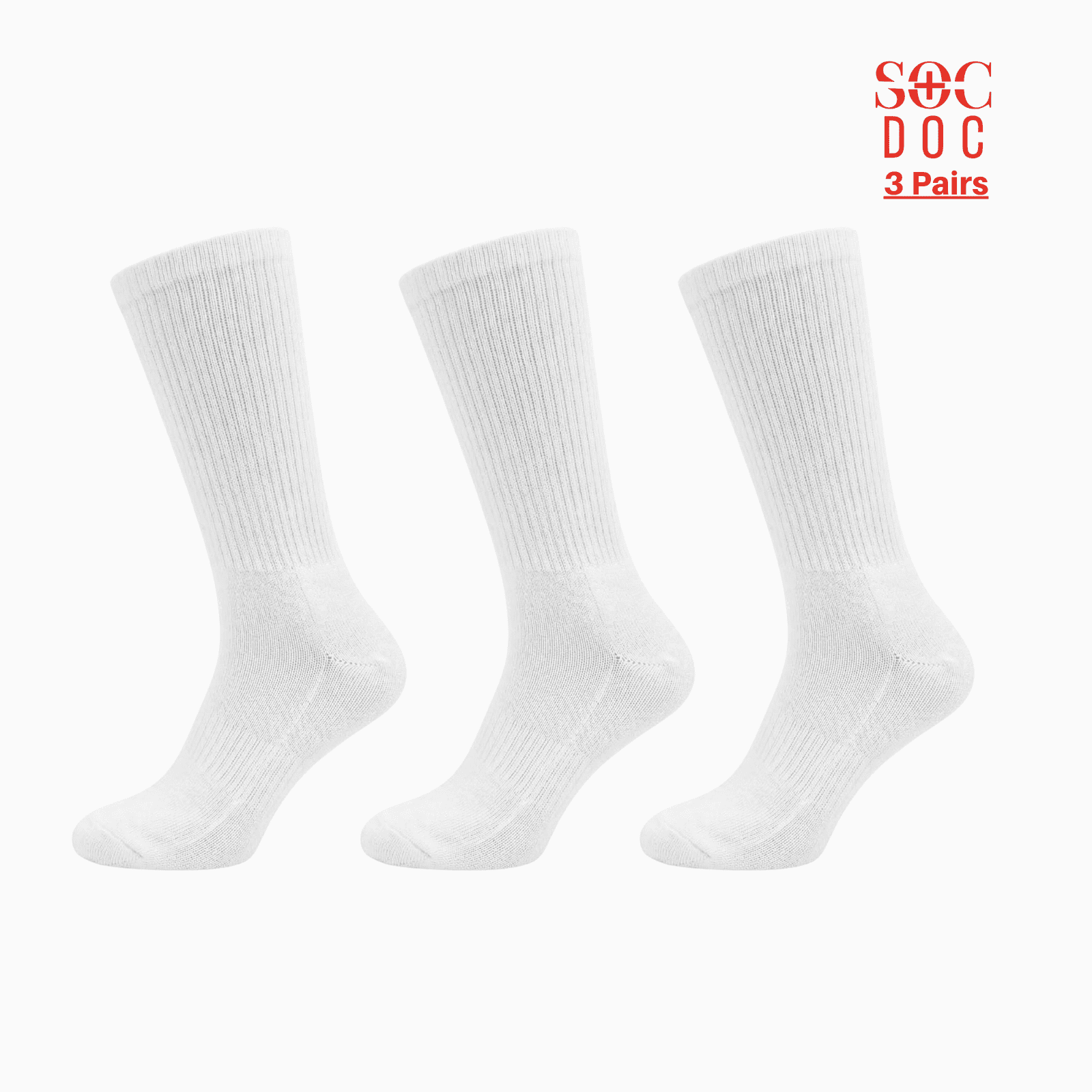 3 Pairs Diabetic Crew Socks for Men & Women, Non-Binding, Breathable ...