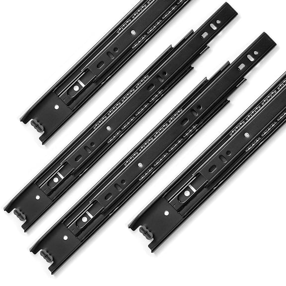 3 Pairs Drawer Slides 12 Inch, Heavy Duty Full Extension Ball Bearing, Side Mount Drawer Rails, 12" Drawer Side Mount Slides for Dresser, Cabinet, Kitchen - 100LB Capacity