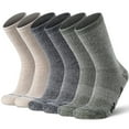 thumbnail image 1 of 3 Pairs Durable Wool Blend Socks for Men Women, Thermal Warm Winter Socks with Reinforced Heel & Toe, Soft Hiking and Everyday Socks, 1 of 6
