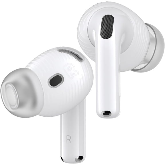 3 Pairs Ear Tips for AirPods 4 Noise Cancelling Earbuds Cover [Added Storage Pouch] Anti-Slip Accessories Compatible with Apple AirPods 4th Generation (Translucent)