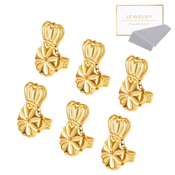 3 Pairs Earring Lifters, Hypoallergenic Secure Earring Backs for Droopy Ears, Adjustable Earring Backs for Heavy Earring Heavy Earrin