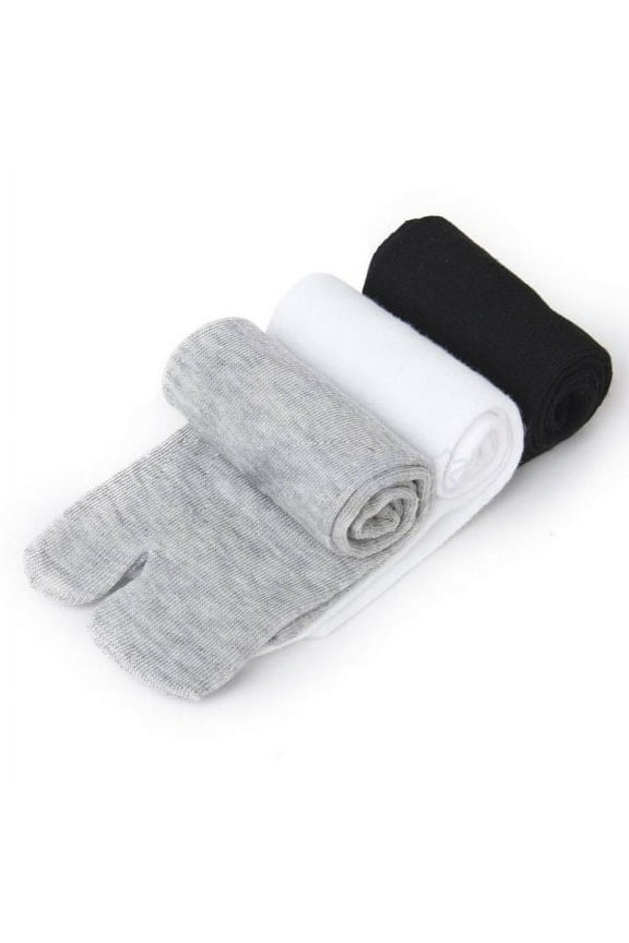 3 Pairs Elastic Cotton Tabi Toe Socks, Japanese Kimono Flip Flop Sandal Split Toe Socks for Men Women