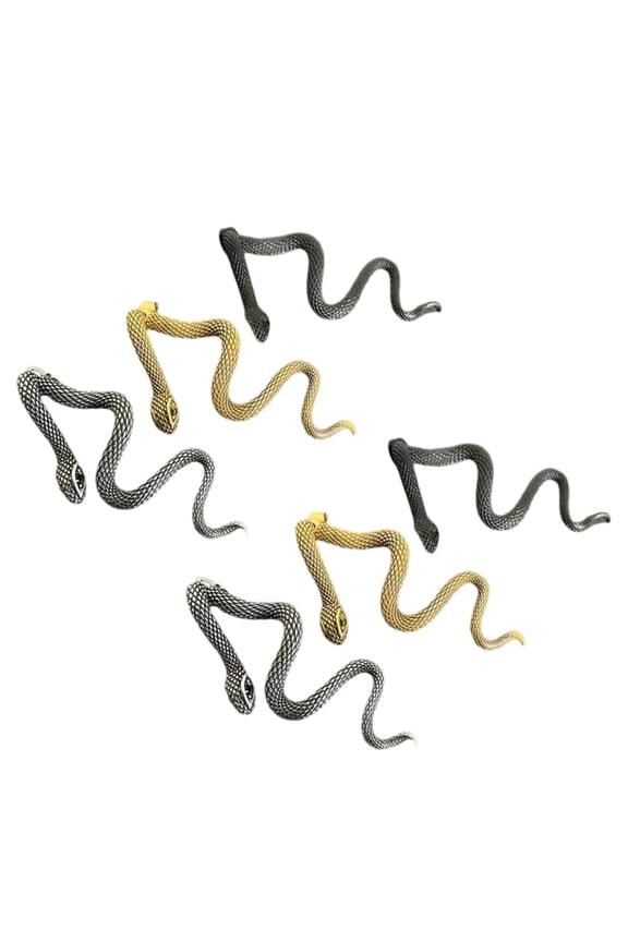 3 Pairs Fashionable Snake Earrings Set Detachable Designs Comfortable Ear Pin Alloy Suitable for Various Occasion