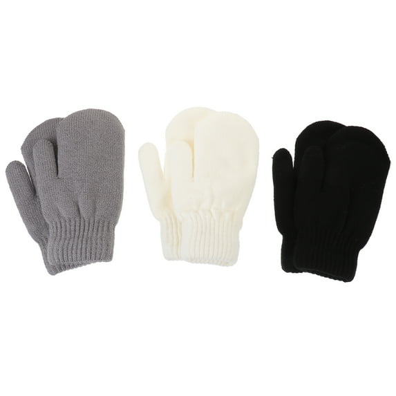 3 Pairs Fleece Finger Gloves Travel Warm Comfortable The Mitten Warming Keep Outdoor Wear-resistant Lovers