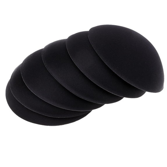 3 Pairs Foam Bra Pads Thicken Round Bra Inserts For Woman Lady Bikini , Black, 11.5cm