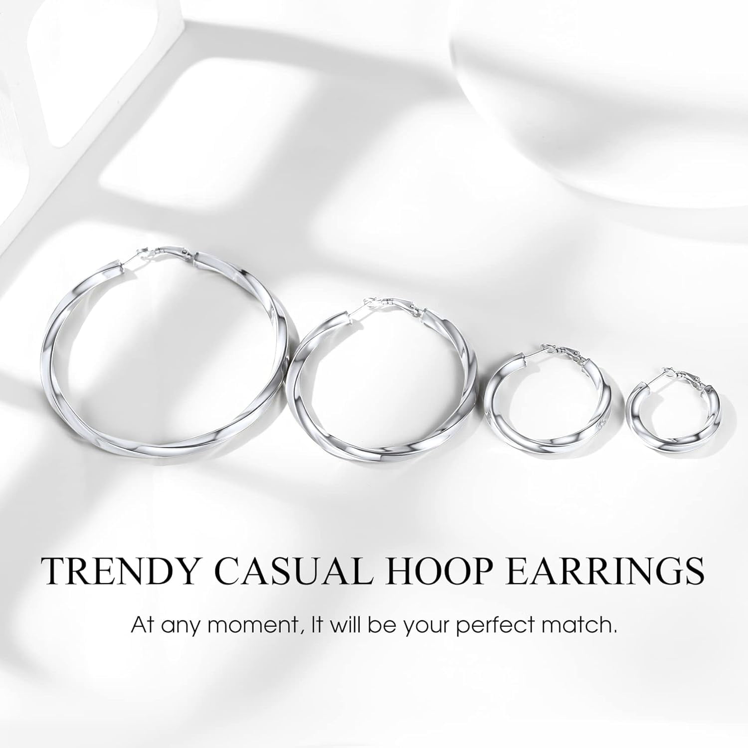 HABIKIP Gold Stud Earrings Set For Women – 14K Gold Plated, Hypoallergenic, 4 Pairs, Dainty Style