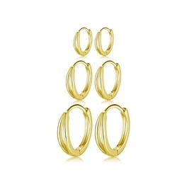 Two Tone Heart Hoop Earrings Walmart