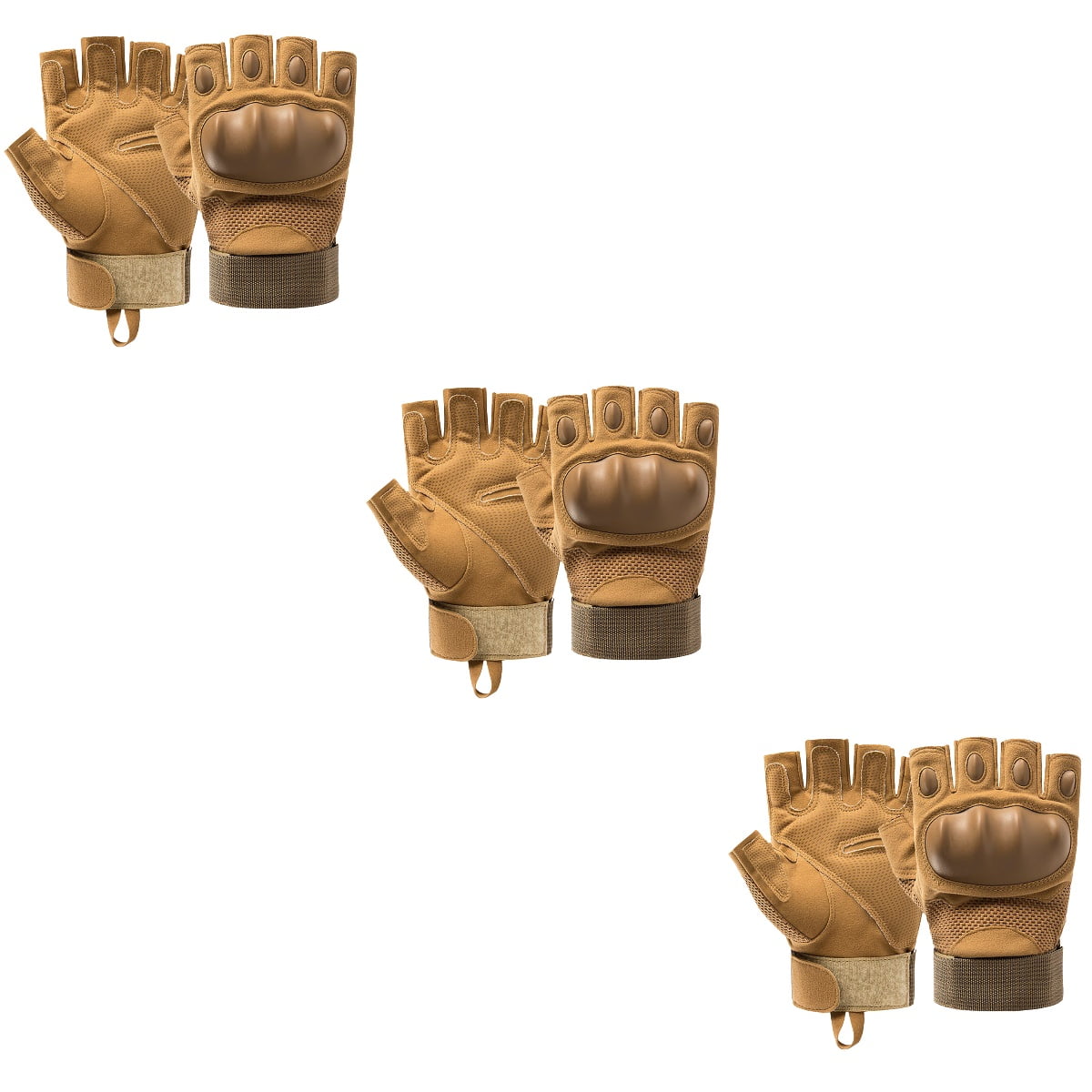 3 Pairs Half Finger Outdoor Mountaineering Protection Wear Resistant