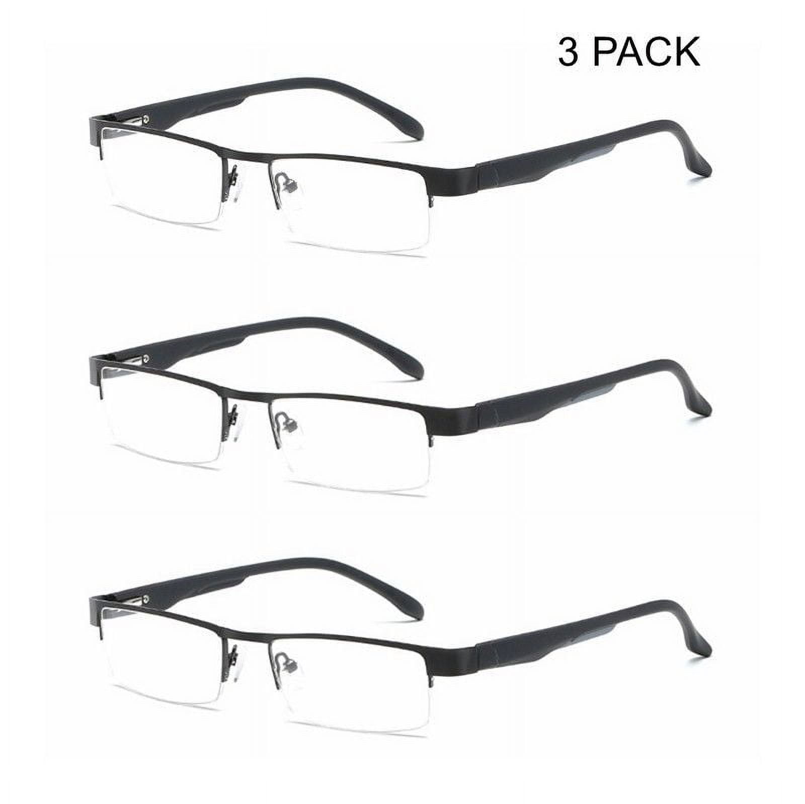 3 Pairs Half Rimless Reading Glasses Rectangle Readers Vintage Business