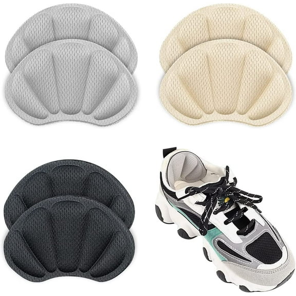 3 Pairs Heel Cushion Inserts, Heel Grips Shoe Pads Comfort Thick Back Insoles, Self-Adhesive Heel Cushion Anti-Slip Shoe Pads, Sport Shoes Heel Blister Protectors for Women and Men