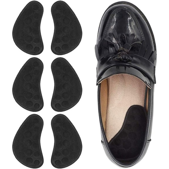 3 Pairs Heel Wedge Insoles Medial Lateral Supination Pronation Corrective Shoe Inserts Black