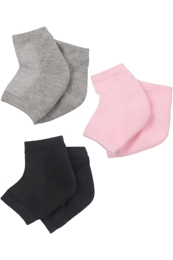 3 Pairs High Heel Socks Feet Lotion Silicone Gel Toeless Socks Lining Infused Sock Silicone Heel Socks Unisex Socks Moisturizing Gel Socks Ankle Socks Protective Case Heel Cover