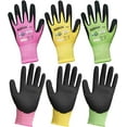 thumbnail image 1 of 3 Pairs Kebada Kids Gardening Gloves Bulk Pack, Eco-Friendly Toddler Work Gloves for Ages 3-9, 1 of 7