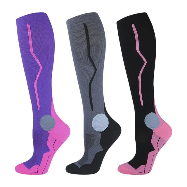 3 Pairs Kids Compression Socks 20-30 mmHg Knee Length Compression