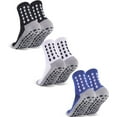 thumbnail image 1 of 3 Pairs Kids Grip Soccer Socks Cushioned Non Slip Football Athletic Sports Socks for Boys Girls, 1 of 7