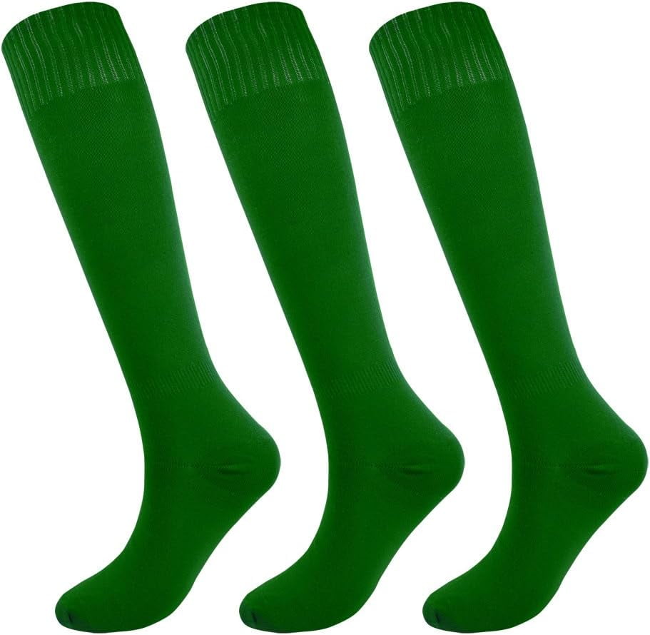 FRIUSATE 3 Pairs Football Socks For Men, Black Soccer Socks Long Sports - View #8
