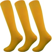 3 Pairs Knee High Long Sports Socks Football Soccer Baseball Softball Socks for Men Women Teens