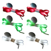 3 Pairs LED Light Up Shoelaces with 3 Modes, Flashing Shoe Laces for Night Party, Dancing, Running & DIY