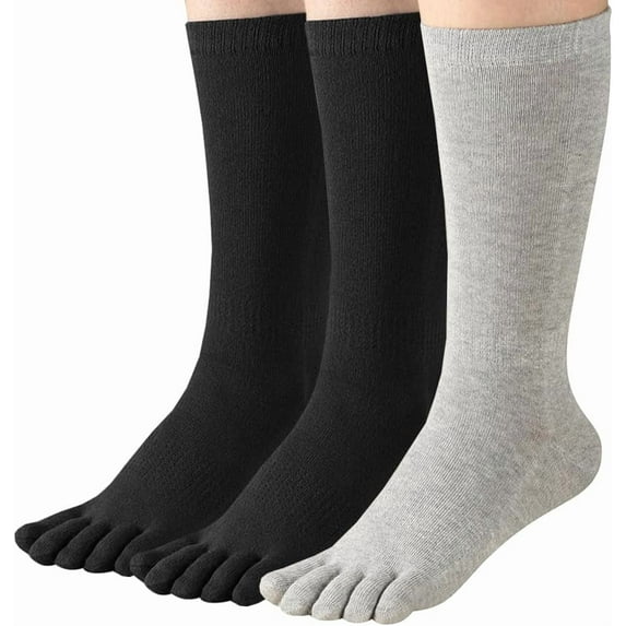 3 Pairs Ladies Toe Socks High Density Knitted Cotton Sports Running Five Finger Socks