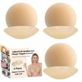 thumbnail image 1 of 3 Pairs Large Nipple Covers,No Show Silicone Coverups ,Reusable Pasty Nipple Pasties for Women Sticky Breast Petals, 1 of 7