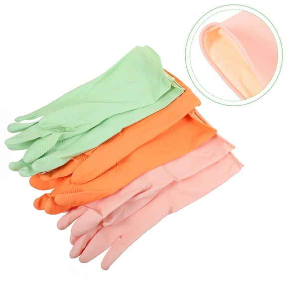 Raindrops Dishwasher Gloves Protective Mint Green 3 Pairs