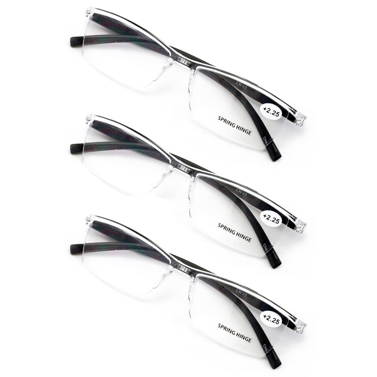 3 Pairs Lightweight Transparent Clear Lens Rectangular  display picture 1