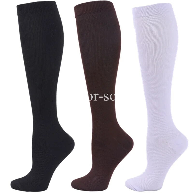3 Pairs Lot Compression Socks Blood Circulation Running AntiFatigue
