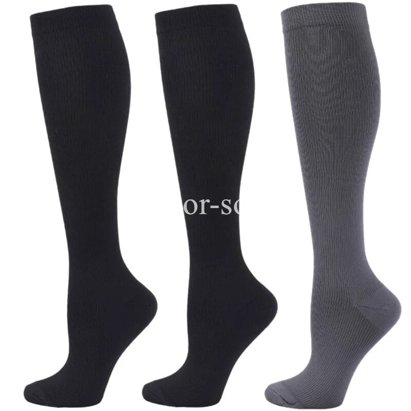 3 Pairs Lot Compression Socks Blood Circulation Running AntiFatigue