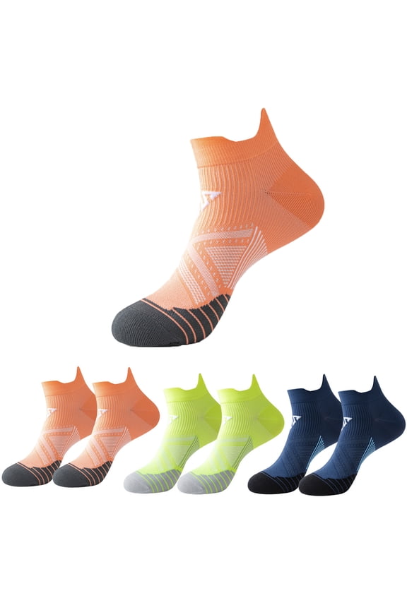 3 Pairs Low-Cut Compression Socks Breathable Arch & Ankle Support Socks for Running and Daily Wear