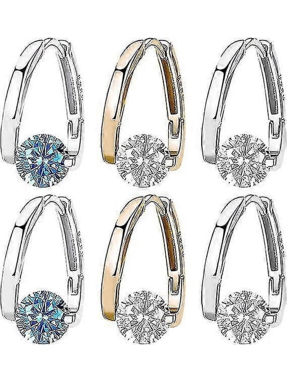 3 Pairs Lymphvity Germanium Earrings, Unclog Lymphatic Node Magnetotherapy Hoop Earrings, Lymphvity Magnetic Therapy Germanium Earrings Women