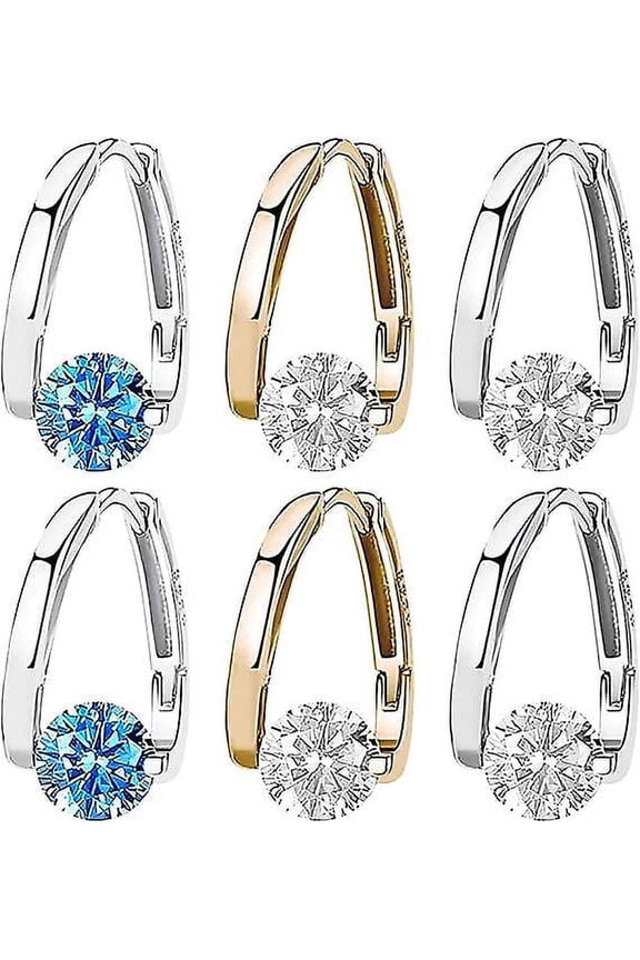 3 Pairs Lymphvity Germanium Earrings, Unclog Lymphatic Node Magnetotherapy Hoop Earrings, Lymphvity Magnetic Therapy Germanium Earrings Women