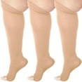 thumbnail image 1 of (3 Pairs)Made in USA - Unisex Compression Knee High 15-20mmHg - Beige, Large, 1 of 11